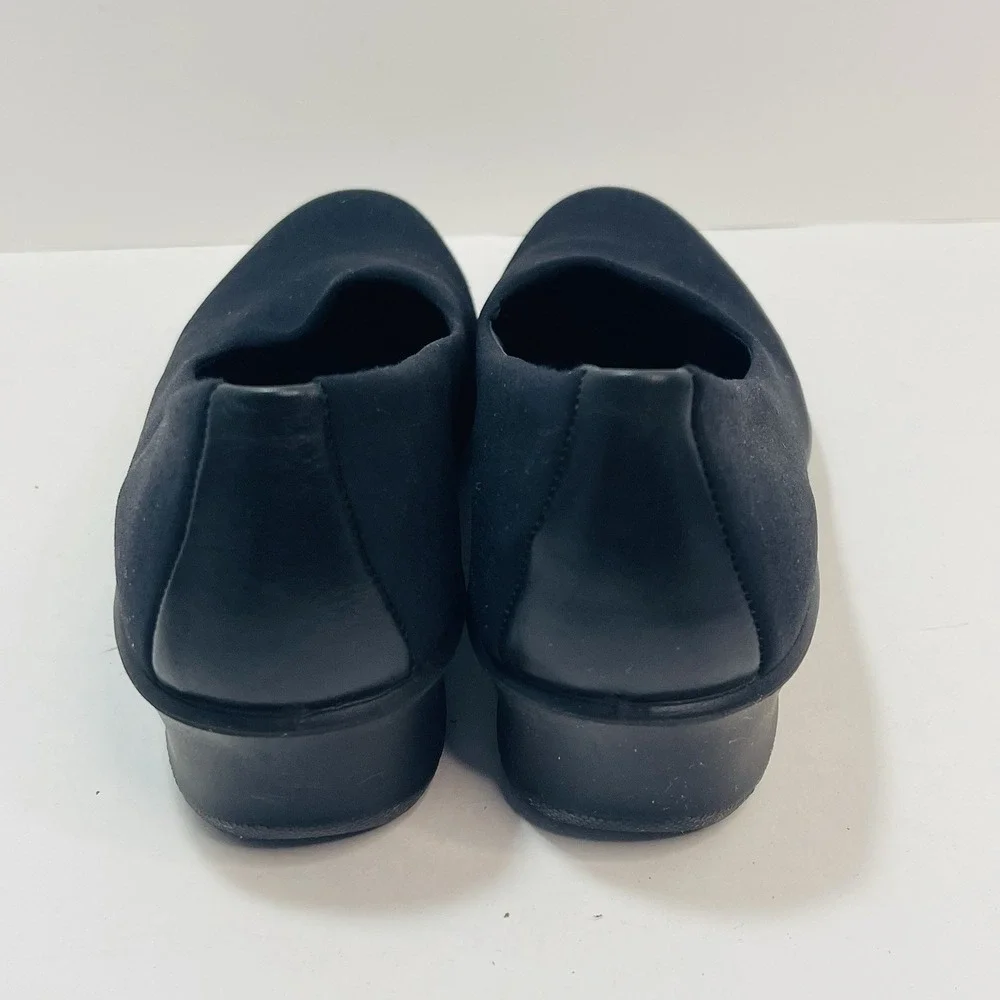 ECCO Felicia Wedge Shoes EU40 Sz 9-9.5 Black Stretch Slip On Comfort Casual Chic